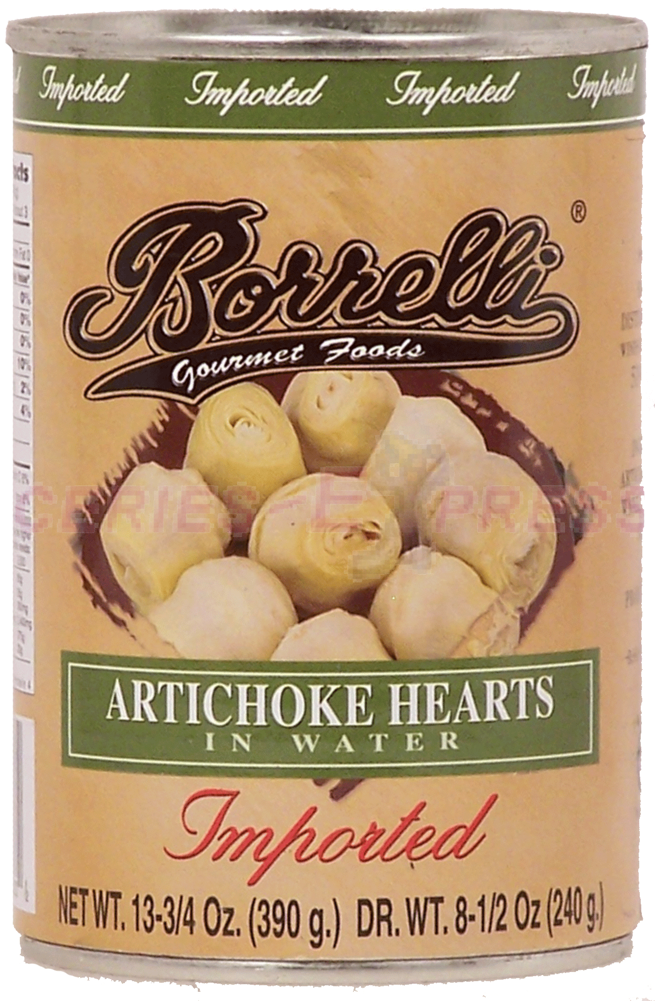 Borrelli&nbsp;Imported&nbsp;regular artichoke hearts in water Full-Size Picture